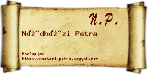 Nádházi Petra névjegykártya