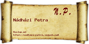 Nádházi Petra névjegykártya